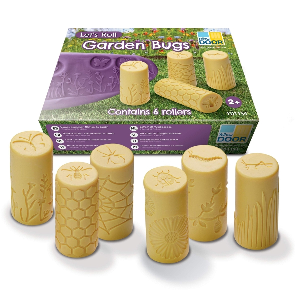 Yellowdoor Let's Roll Garden Bugs Clay Rollers Stampers Set